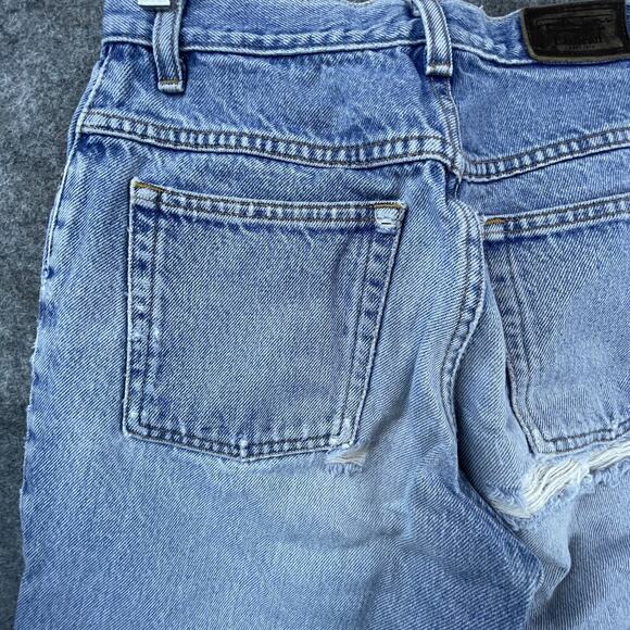 Vintage L.L.Bean Jeans Womens 6P Blue Denim Straight Taper Ripped Distressed - Picture 4 of 10